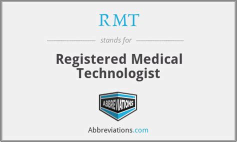 rmt registered medical technologist